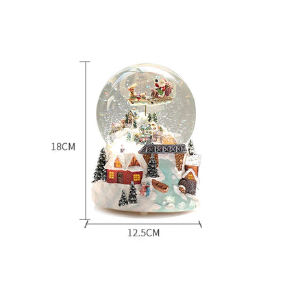 Christmas Music Box Kids Birthday Gift Snowflake Crystal Ball Music Box Rotating Girlfriend Muziekdoosje Home Decor EB50MB