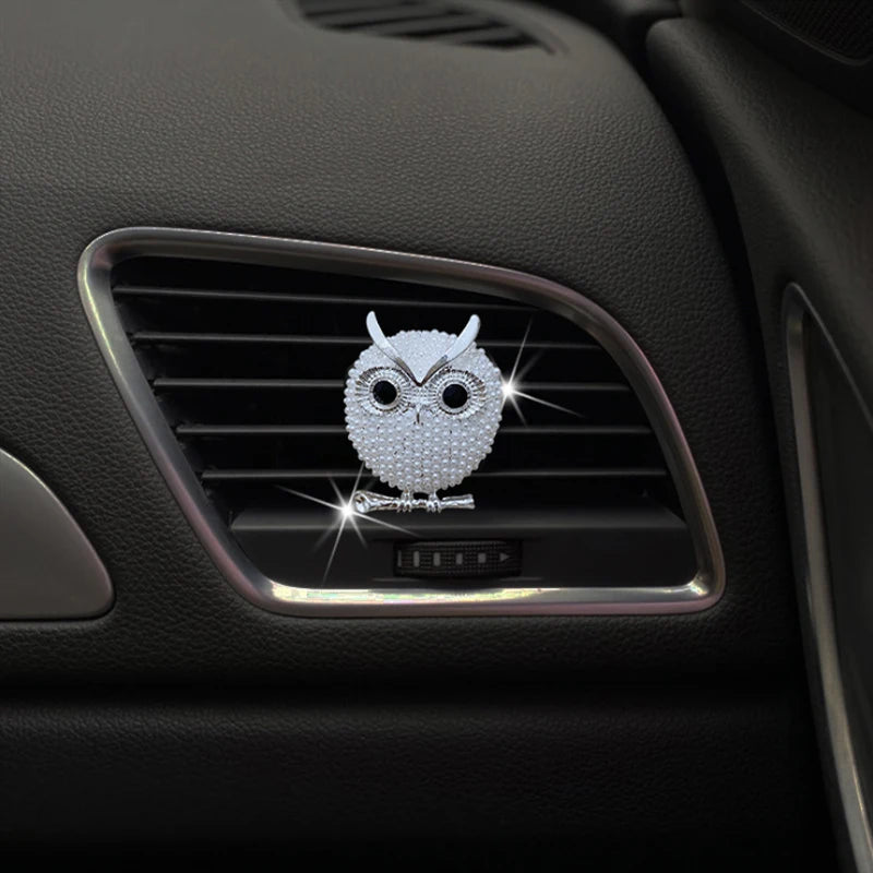 1PCS Diamond Owl Car Air Freshener Auto Outlet Perfume Clip Car Accessories Interior Solid Fragrance Diffuser Auto Decoration