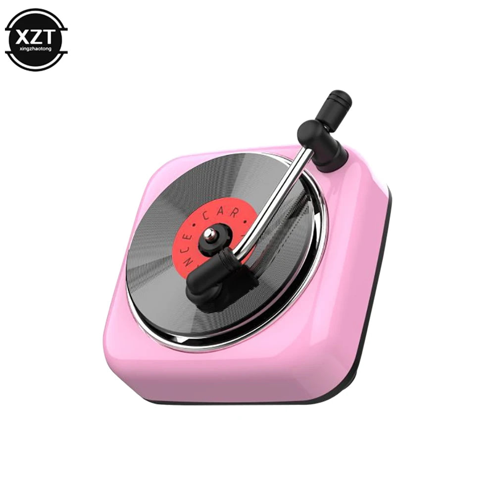 Retro Car Freshner Air Vent Outlet Clip Perfume Record Player Aromatherapy Vinyl Spin Phonograph Essential Oil Smell Diffuser