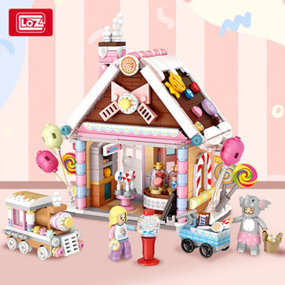 LOZ 1224 Architecture Merry Christmas House Tree Deer 3D Mini Blocks Bricks Building Toy for Children