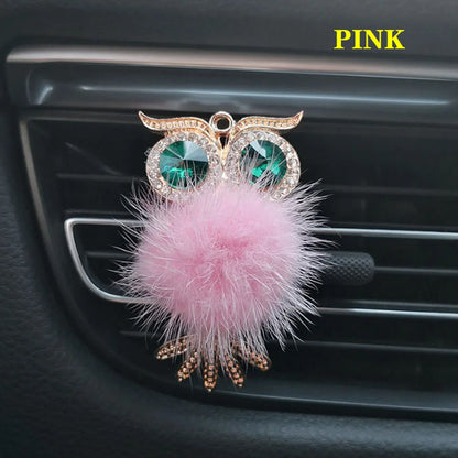 1PCS Diamond Owl Car Air Freshener Auto Outlet Perfume Clip Car Accessories Interior Solid Fragrance Diffuser Auto Decoration