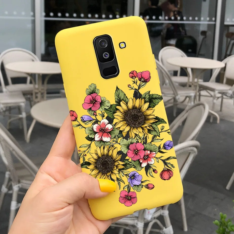 For Samsung Galaxy A6 Plus 2018 Case Cute Candy Painted Cover For Samsung A6 2018 A600F Soft Silicone Case For Samsung A6+ A605F