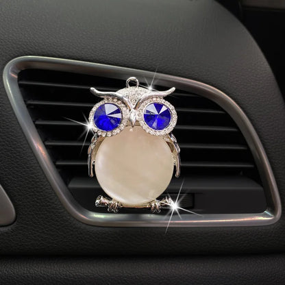 1PCS Diamond Owl Car Air Freshener Auto Outlet Perfume Clip Car Accessories Interior Solid Fragrance Diffuser Auto Decoration