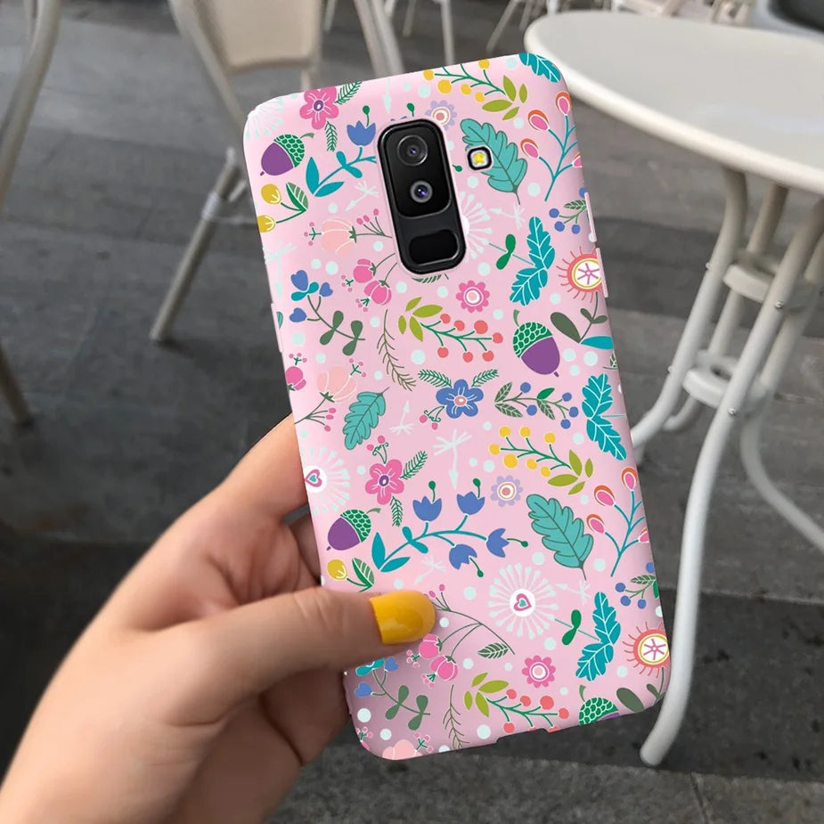 For Samsung Galaxy A6 Plus 2018 Case Cute Candy Painted Cover For Samsung A6 2018 A600F Soft Silicone Case For Samsung A6+ A605F