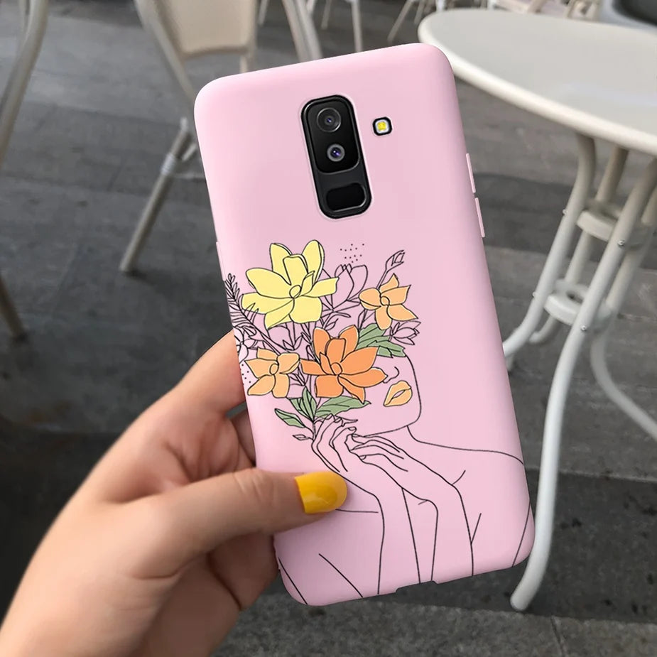 For Samsung Galaxy A6 Plus 2018 Case Cute Candy Painted Cover For Samsung A6 2018 A600F Soft Silicone Case For Samsung A6+ A605F