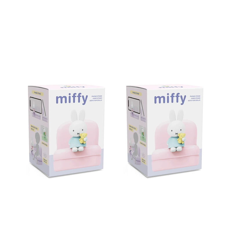 Authentic Miffy Rabbit Sofa Mobile Phone Bracket Series Second Generation Blind Box Tide Toy Garage Kit Cute Doll Ornaments Gift