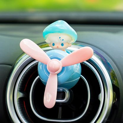 Aircraft Car Aromatherapy Pop Mart Car Air Conditioner Air Outlet Decoration Little Fan Decoration Car Fragrance Fragrance