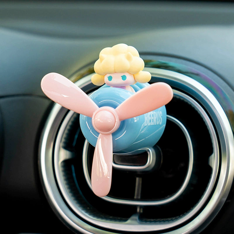 Aircraft Car Aromatherapy Pop Mart Car Air Conditioner Air Outlet Decoration Little Fan Decoration Car Fragrance Fragrance