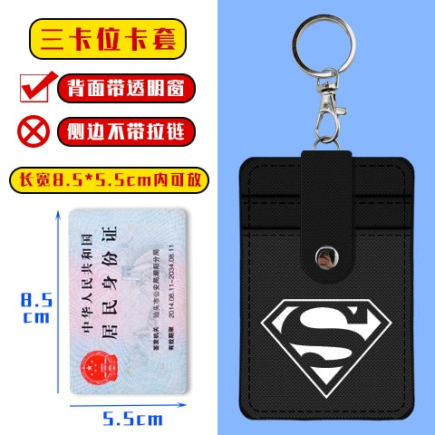 Cute Student Campus Multi-Card Position Bus Pass Card Case Keychain Access Control Student Card Protective Case Meal Card Holder