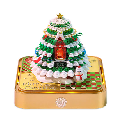 2025 Calendar Cross-Border Christmas Gift New Year Gift 3D Three-Dimensional Note Tree House Paper Carving Decoration Earth Calendar