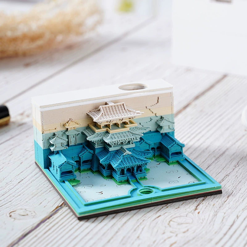 2025 Palace Museum's Cultural and Creative Products 3D Three-Dimensional Note Art Cultural and Creative Architecture National Style Creative Birthday Gift Paper Carving Calendar