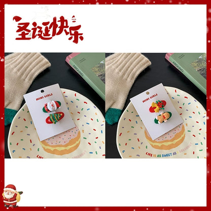 2024 New Arrival Christmas Decoration Girls' Hairpin Head Accessories Cute Bang Hairpin Kids Atmosphere Holiday Gift