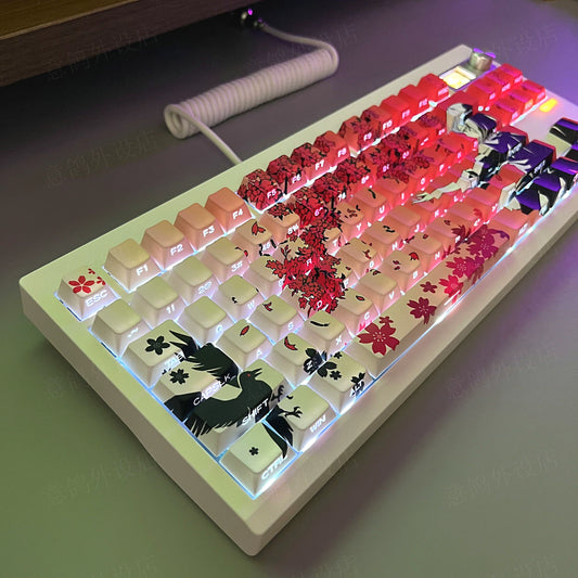 Sublimation PBT Side Engraved Light Transmission Made68 Key Cap