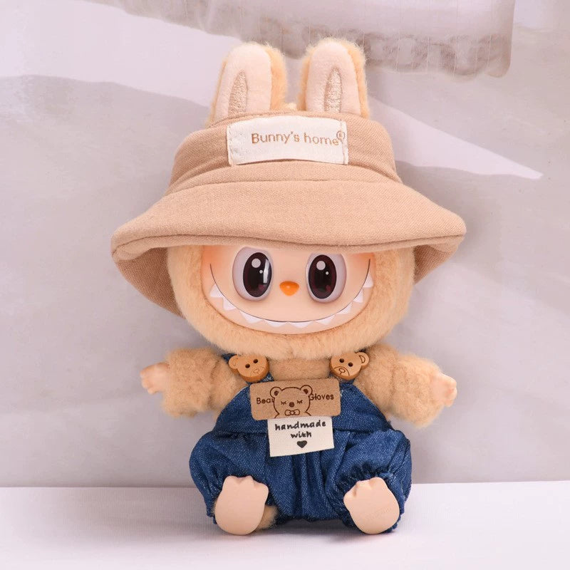 Second Generation Sitting Blind Box Labubu Clothes Vinyl Automobiles Curtain Cloth Pendant Doll Clothes Sitting Party for Trendy Suit