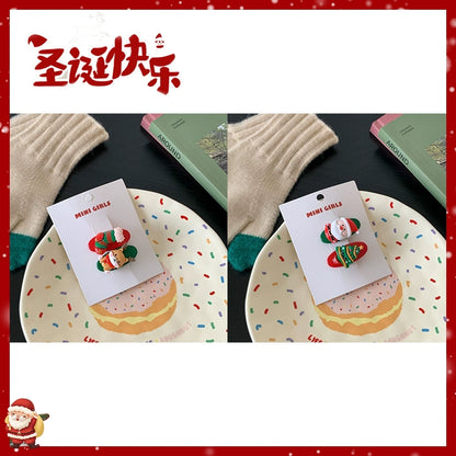 2024 New Arrival Christmas Decoration Girls' Hairpin Head Accessories Cute Bang Hairpin Kids Atmosphere Holiday Gift