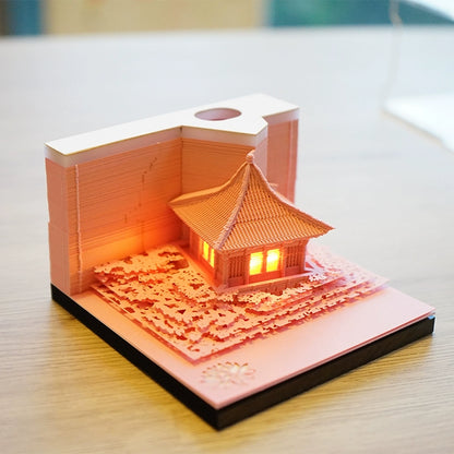 2025 Palace Museum's Cultural and Creative Products 3D Three-Dimensional Note Art Cultural and Creative Architecture National Style Creative Birthday Gift Paper Carving Calendar