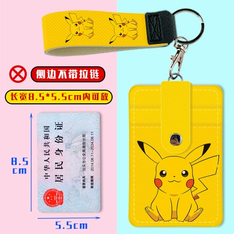 Cute Student Campus Multi-Card Position Bus Pass Card Case Keychain Access Control Student Card Protective Case Meal Card Holder