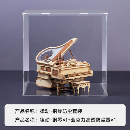 ROKR Ruoke Secret Cello Music Box Music Box DIY Handmade Wooden Assemble Model Birthday Gift for Women