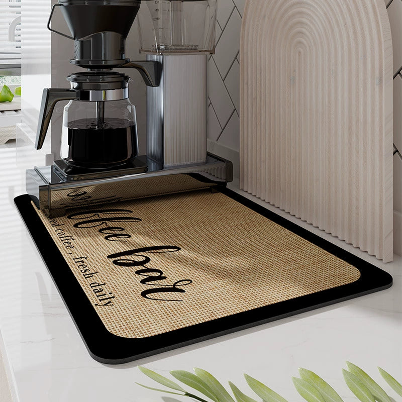 Diatom Ooze Coffee Machine Absorbent Pads Japanese Style Dining Table Heat Proof Mat Countertop Disposable Water Draining Pad Kitchen Bar Table Mat