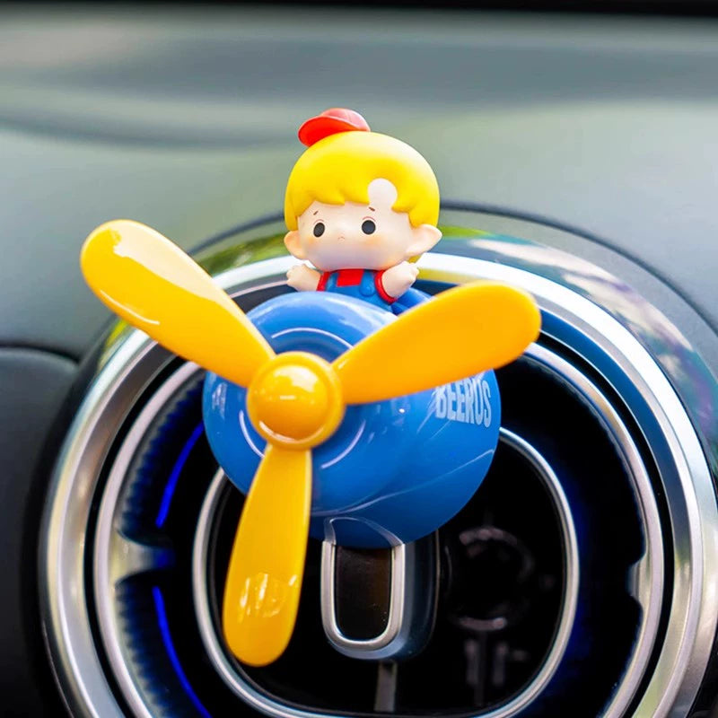 Aircraft Car Aromatherapy Pop Mart Car Air Conditioner Air Outlet Decoration Little Fan Decoration Car Fragrance Fragrance