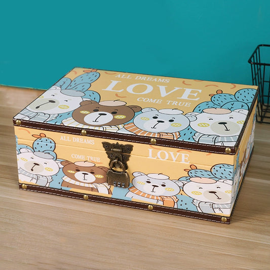 Retro Moisture-Proof Flat Storage Kids Small Box