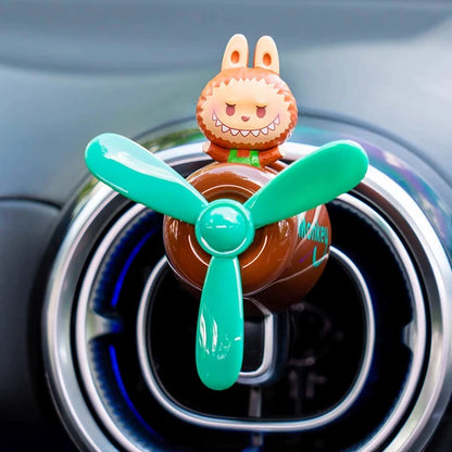 Aircraft Car Aromatherapy Pop Mart Car Air Conditioner Air Outlet Decoration Little Fan Decoration Car Fragrance Fragrance