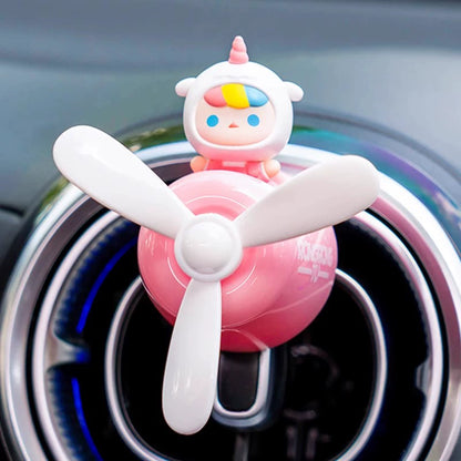 Aircraft Car Aromatherapy Pop Mart Car Air Conditioner Air Outlet Decoration Little Fan Decoration Car Fragrance Fragrance