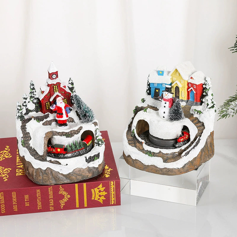 New Arrival with Concert Rotate Christmas Resin Decorations Decoration Christmas Gift Ornament