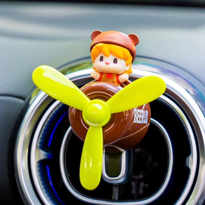 Aircraft Car Aromatherapy Pop Mart Car Air Conditioner Air Outlet Decoration Little Fan Decoration Car Fragrance Fragrance