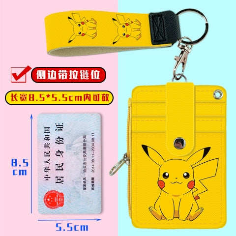 Cute Student Campus Multi-Card Position Bus Pass Card Case Keychain Access Control Student Card Protective Case Meal Card Holder