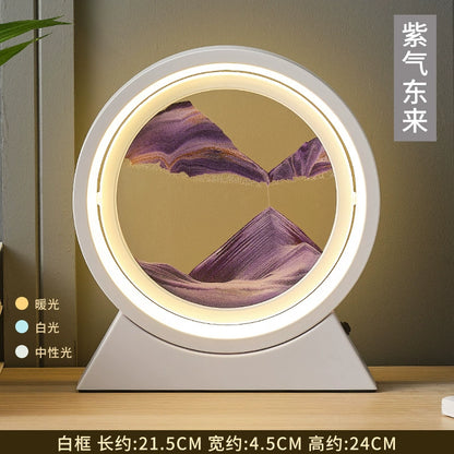 Creative Table Lamp Decoration Quicksand Painting Crafts Exquisite Fashion Home Desktop Decoration Friends New Year Gift Christmas Gift