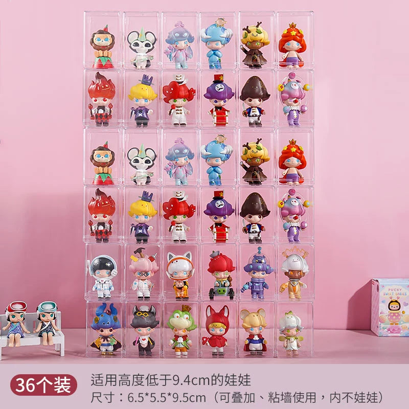 Blind Box Transparent Hand-Made Cute Grain Wall Storage Display Stand