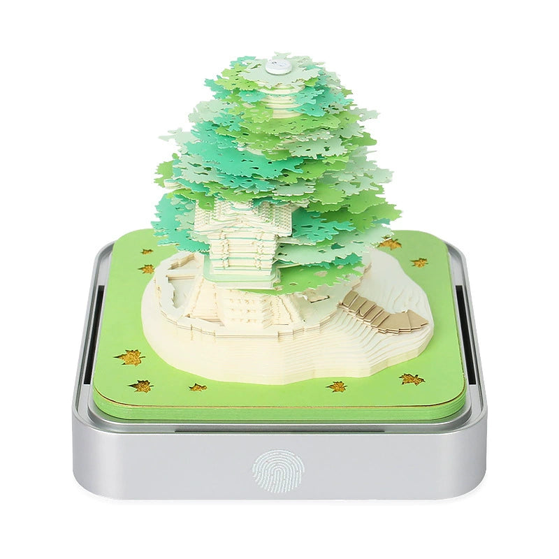 2025 Calendar Cross-Border Christmas Gift New Year Gift 3D Three-Dimensional Note Tree House Paper Carving Decoration Earth Calendar