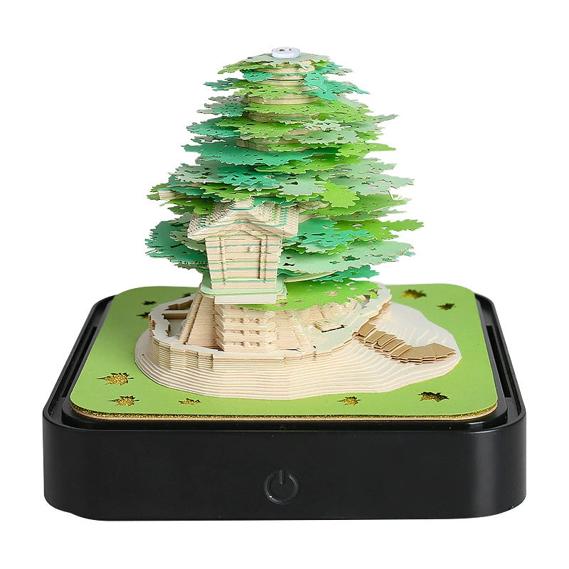 2025 Calendar Cross-Border Christmas Gift New Year Gift 3D Three-Dimensional Note Tree House Paper Carving Decoration Earth Calendar