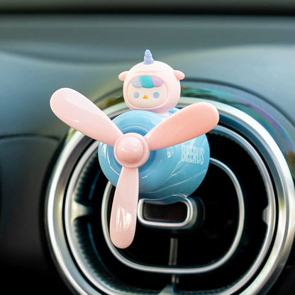 Aircraft Car Aromatherapy Pop Mart Car Air Conditioner Air Outlet Decoration Little Fan Decoration Car Fragrance Fragrance