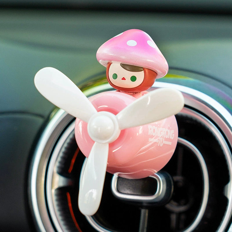 Aircraft Car Aromatherapy Pop Mart Car Air Conditioner Air Outlet Decoration Little Fan Decoration Car Fragrance Fragrance