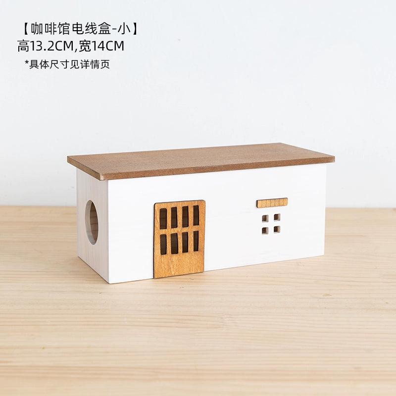 A Ying Desktop Wire Storage Box Storage Fixed Power Strip Data Cable Organizer TV Socket Occlusion