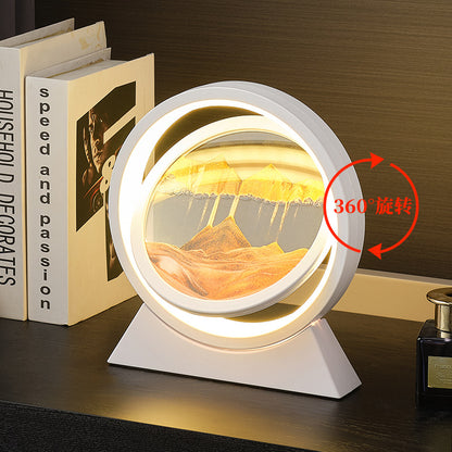 Creative Table Lamp Decoration Quicksand Painting Crafts Exquisite Fashion Home Desktop Decoration Friends New Year Gift Christmas Gift