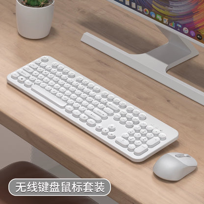 Retro Punk Game Office Cute Wireless Keyboard