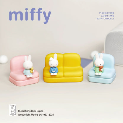 Authentic Miffy Rabbit Sofa Mobile Phone Bracket Series Second Generation Blind Box Tide Toy Garage Kit Cute Doll Ornaments Gift