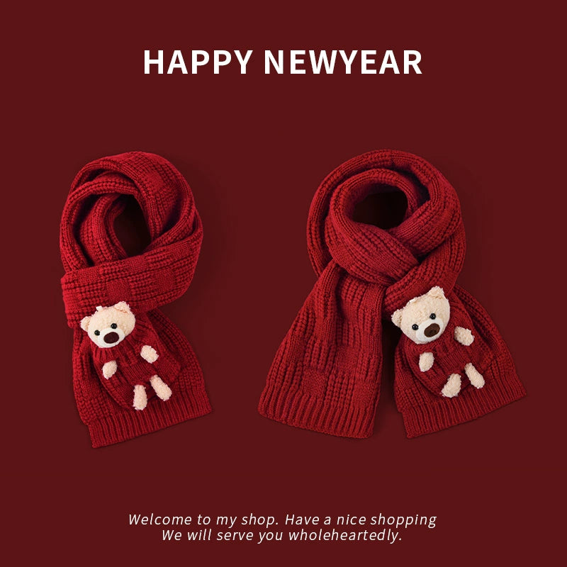 New Year Christmas Cute Female Winter Wool Gift