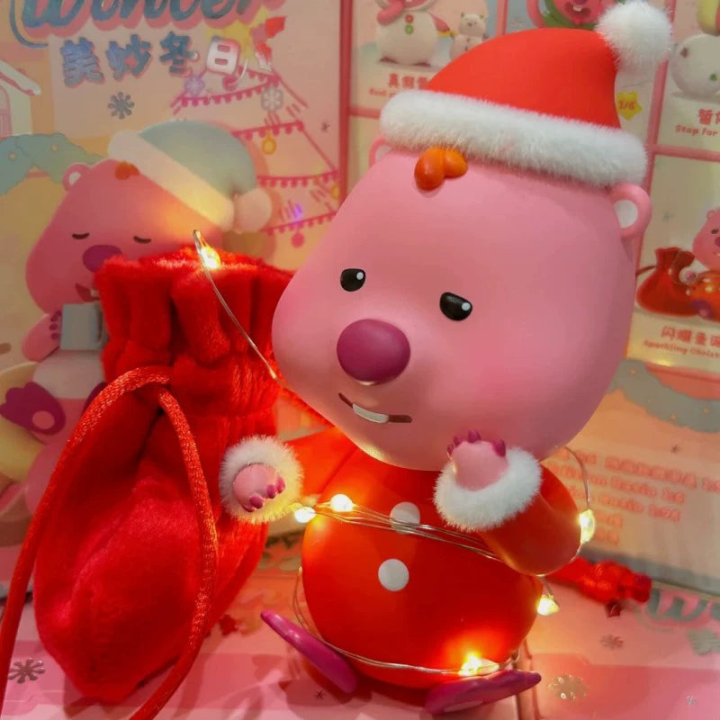 Toptoy Ruby Doll Blind Box Loopy Wonderful Winter Series Flocking Hand-Made Christmas Gift Toys Ornaments