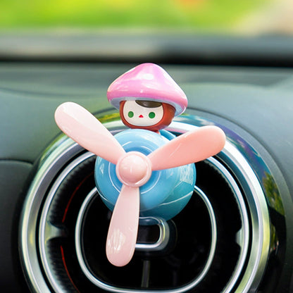 Aircraft Car Aromatherapy Pop Mart Car Air Conditioner Air Outlet Decoration Little Fan Decoration Car Fragrance Fragrance