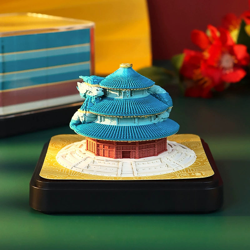 2025 Palace Museum's Cultural and Creative Products 3D Three-Dimensional Note Art Cultural and Creative Architecture National Style Creative Birthday Gift Paper Carving Calendar