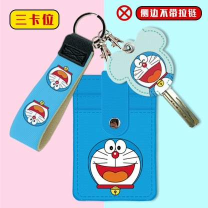 Cute Student Campus Multi-Card Position Bus Pass Card Case Keychain Access Control Student Card Protective Case Meal Card Holder