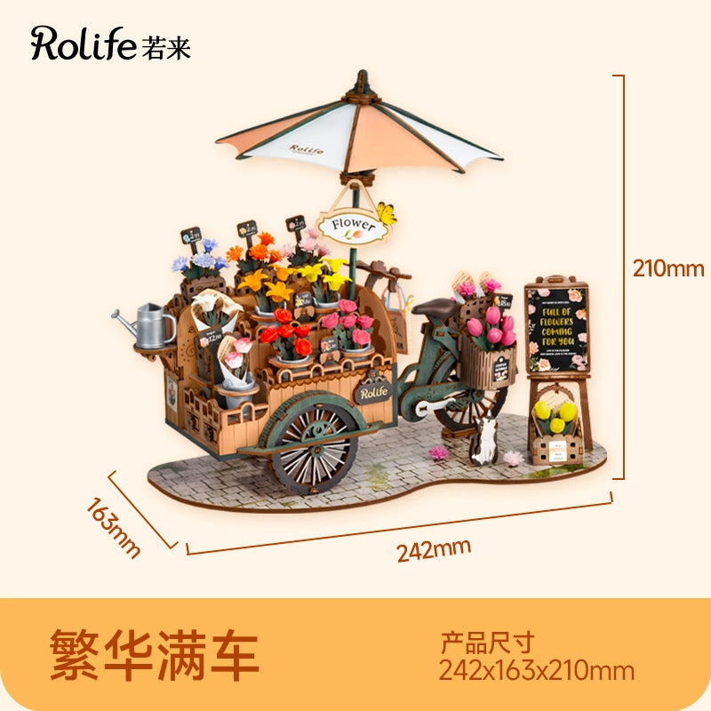 ROKR Ruoke Secret Cello Music Box Music Box DIY Handmade Wooden Assemble Model Birthday Gift for Women