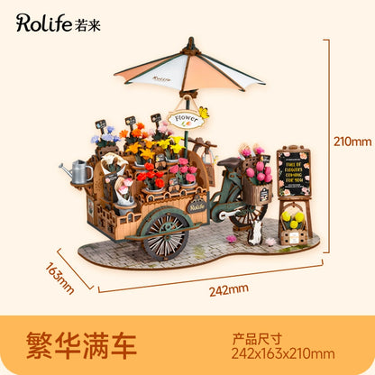 ROKR Ruoke Secret Cello Music Box Music Box DIY Handmade Wooden Assemble Model Birthday Gift for Women