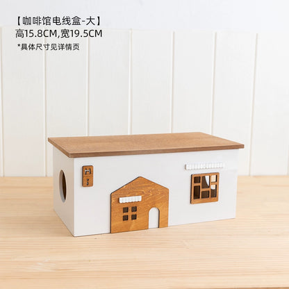 A Ying Desktop Wire Storage Box Storage Fixed Power Strip Data Cable Organizer TV Socket Occlusion