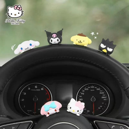 Kawaii Hello Kitty Car Decoration Sanrio Kuromi Melody Car Cartoon Cinnamoroll Cute Car Supplies Lnterior Decoration Gift