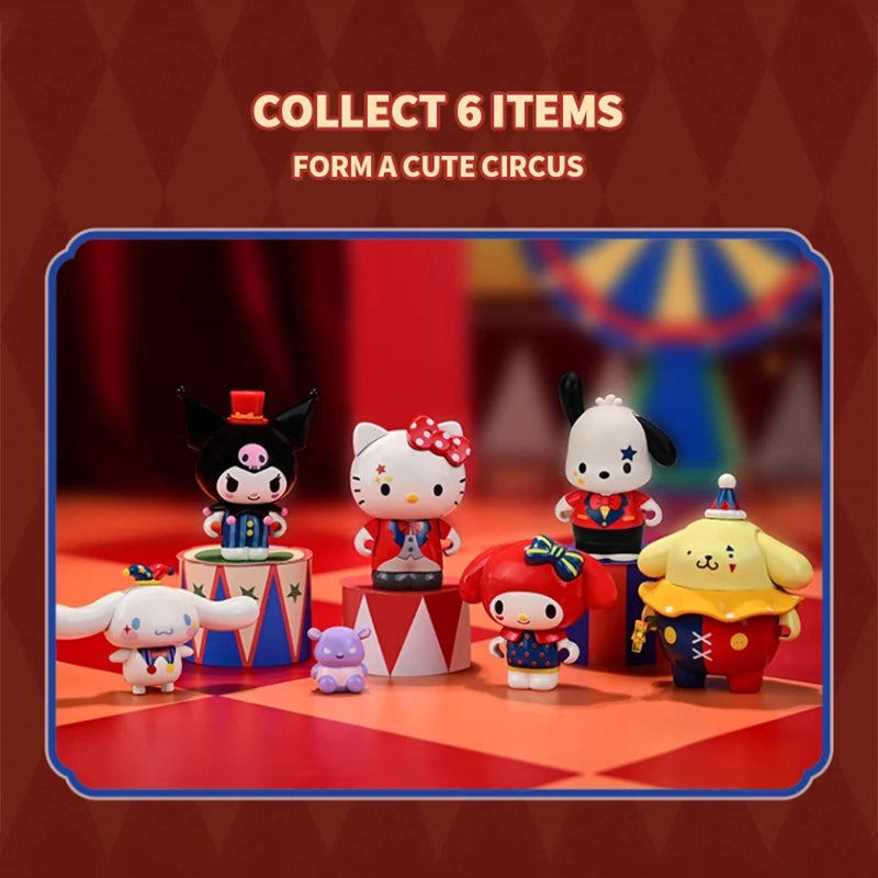 Sanrio Magic Circus Building Blocks Kuromi Hellokitty Cute Anime Character Scene Model Bricks Creative Decoration Kids Toys Gift